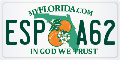 FL license plate ESPA62