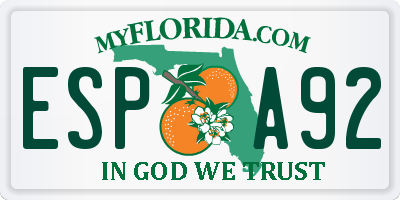 FL license plate ESPA92