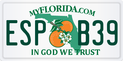 FL license plate ESPB39
