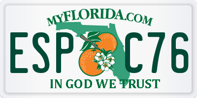 FL license plate ESPC76