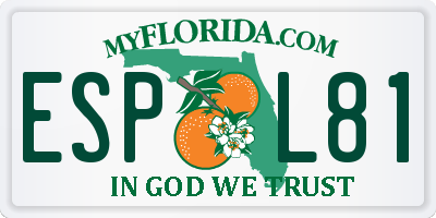 FL license plate ESPL81