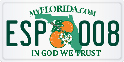 FL license plate ESPO08
