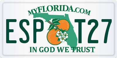 FL license plate ESPT27