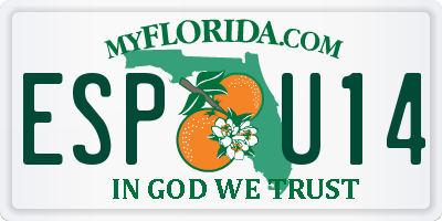 FL license plate ESPU14