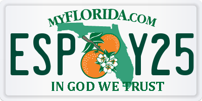 FL license plate ESPY25