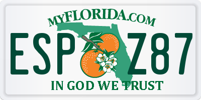 FL license plate ESPZ87