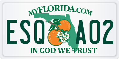 FL license plate ESQA02