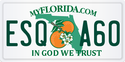 FL license plate ESQA60