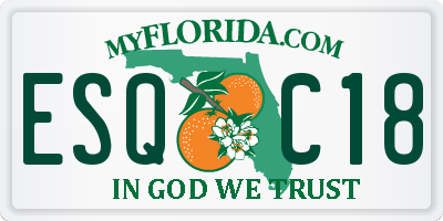 FL license plate ESQC18