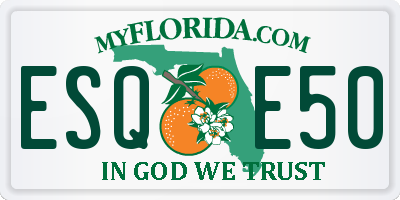 FL license plate ESQE50