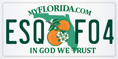 FL license plate ESQF04