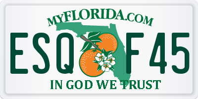 FL license plate ESQF45