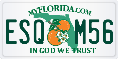 FL license plate ESQM56