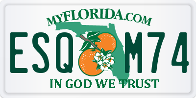 FL license plate ESQM74