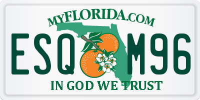 FL license plate ESQM96