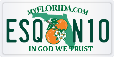 FL license plate ESQN10