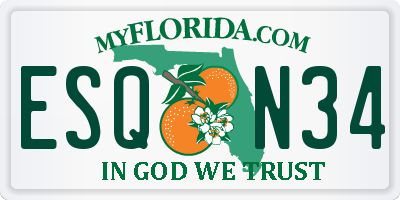 FL license plate ESQN34