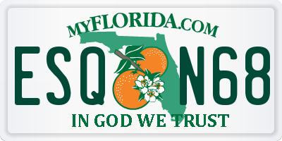 FL license plate ESQN68