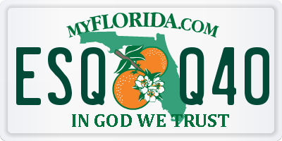 FL license plate ESQQ40