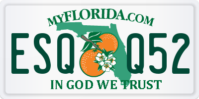 FL license plate ESQQ52