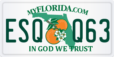 FL license plate ESQQ63