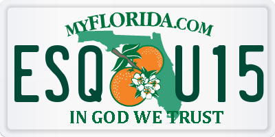 FL license plate ESQU15