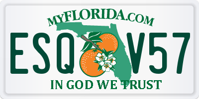 FL license plate ESQV57