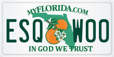 FL license plate ESQW00