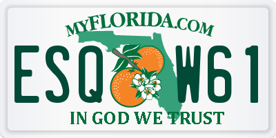 FL license plate ESQW61