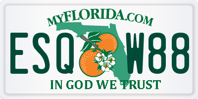 FL license plate ESQW88