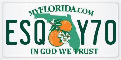 FL license plate ESQY70