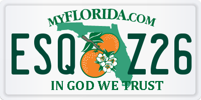 FL license plate ESQZ26