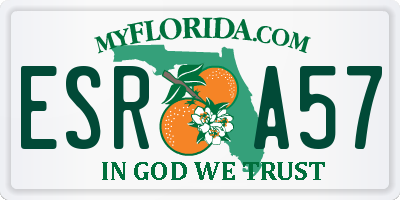FL license plate ESRA57