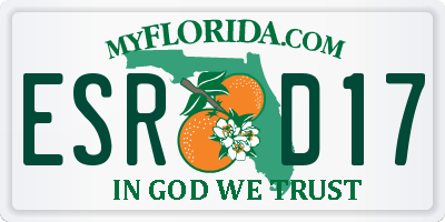 FL license plate ESRD17