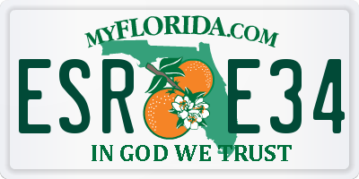 FL license plate ESRE34
