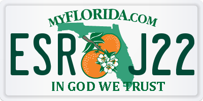 FL license plate ESRJ22