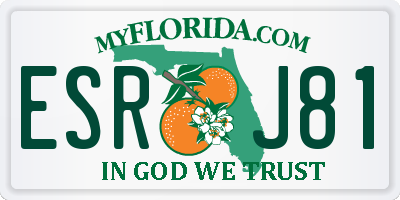 FL license plate ESRJ81