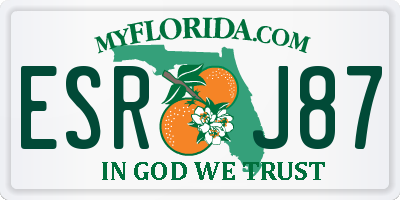 FL license plate ESRJ87