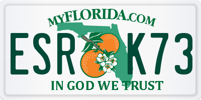 FL license plate ESRK73