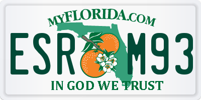 FL license plate ESRM93