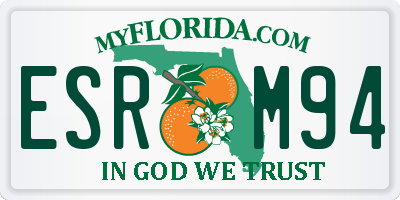 FL license plate ESRM94