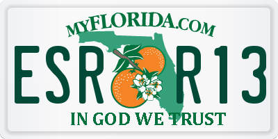 FL license plate ESRR13