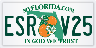 FL license plate ESRV25