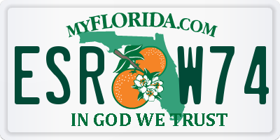 FL license plate ESRW74