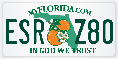 FL license plate ESRZ80