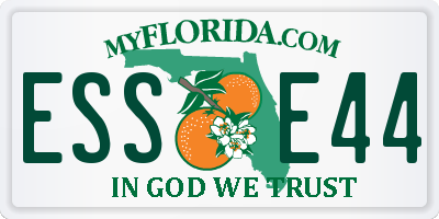 FL license plate ESSE44