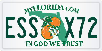 FL license plate ESSX72