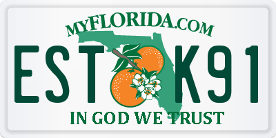 FL license plate ESTK91