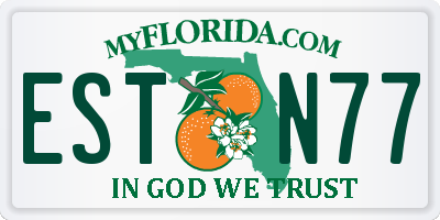 FL license plate ESTN77