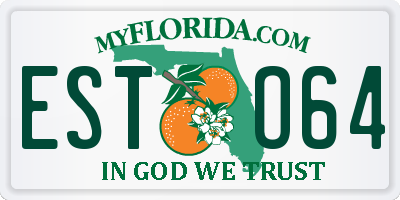 FL license plate ESTO64